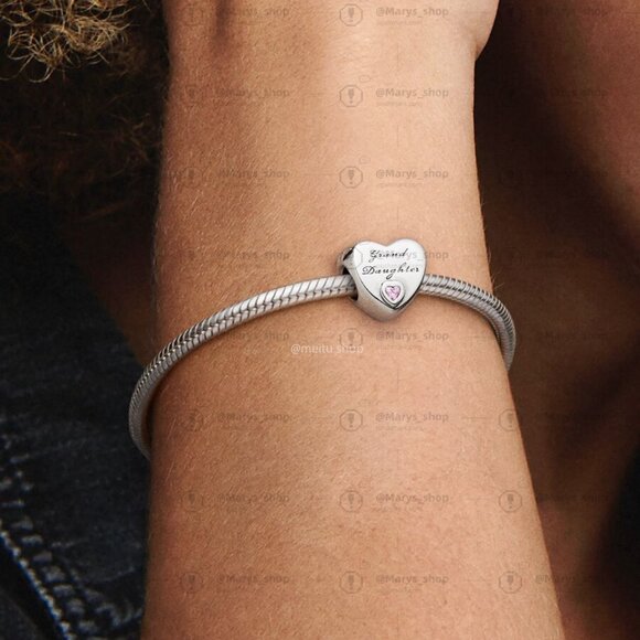 Pandora Granddaughter Heart Charm|Pendant - Picture 2 of 2